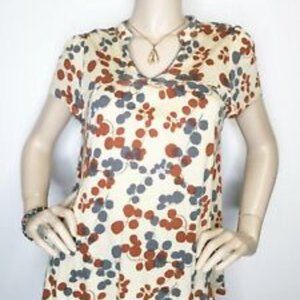 Anthropologie Little Yellow Button tunic top